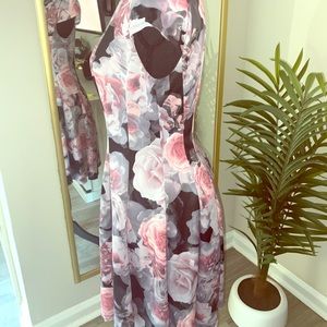 Classy stylish pink & black dress